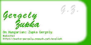 gergely zupka business card